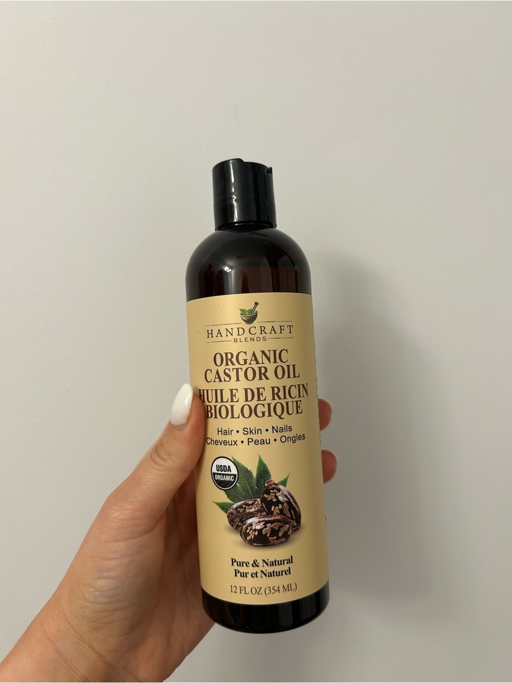 Handcraft Blends Organic Castor Oil - Beige Bottle